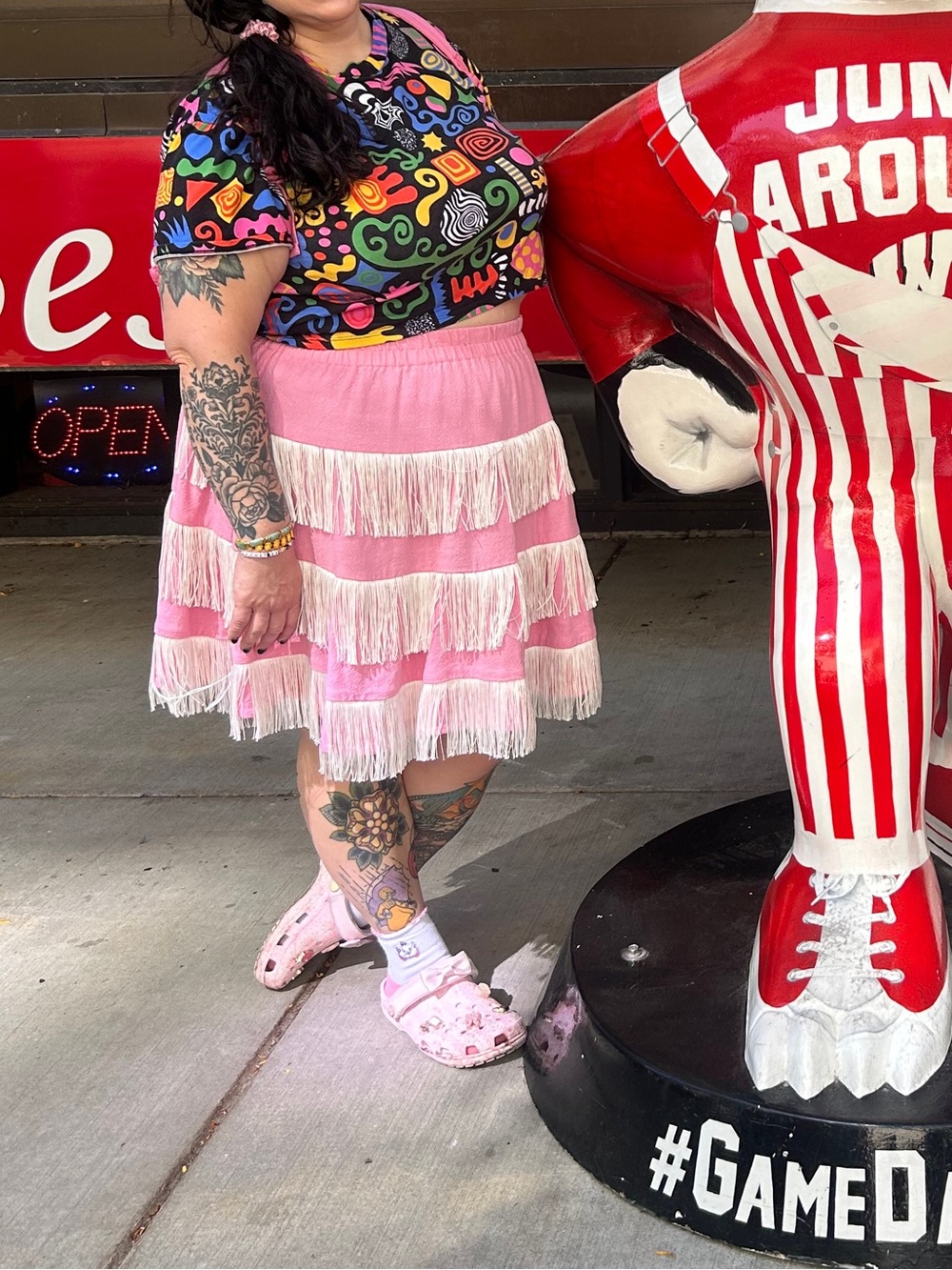Fashion Brand Company Pink Fringe skirt